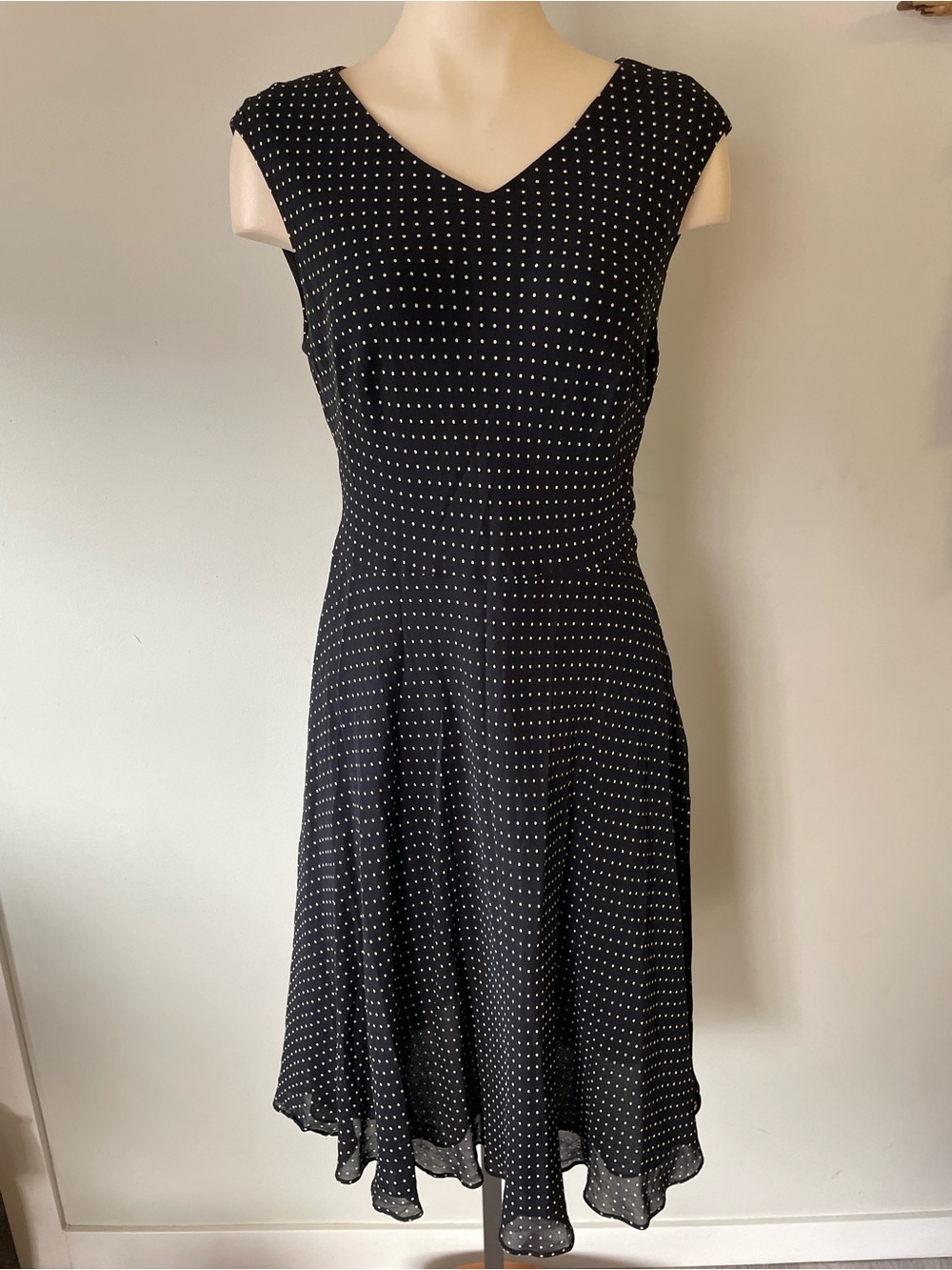 90s Y2K Vintage Talbots Polka Dot Midi Dress A Line Fit Flare Whimsigoth 10